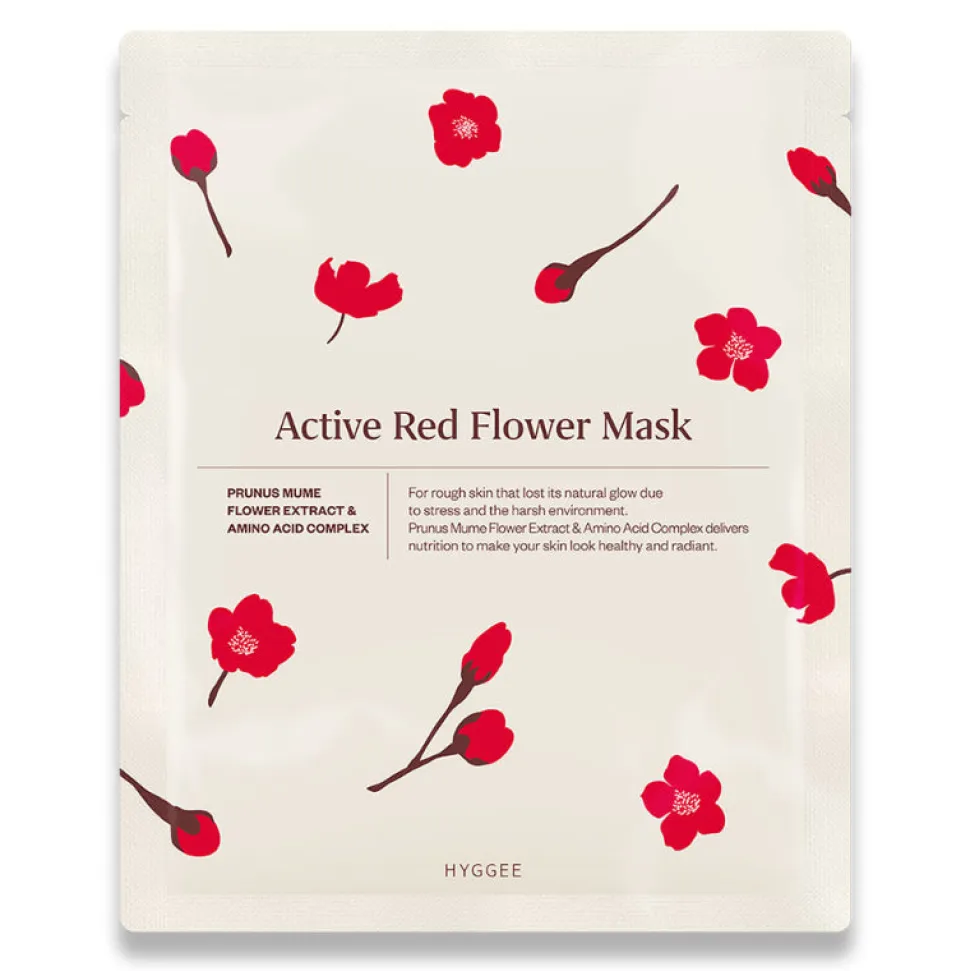 Active Red Flower Mask